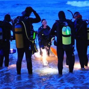 Buceo nocturno. Buceo en Tarragona